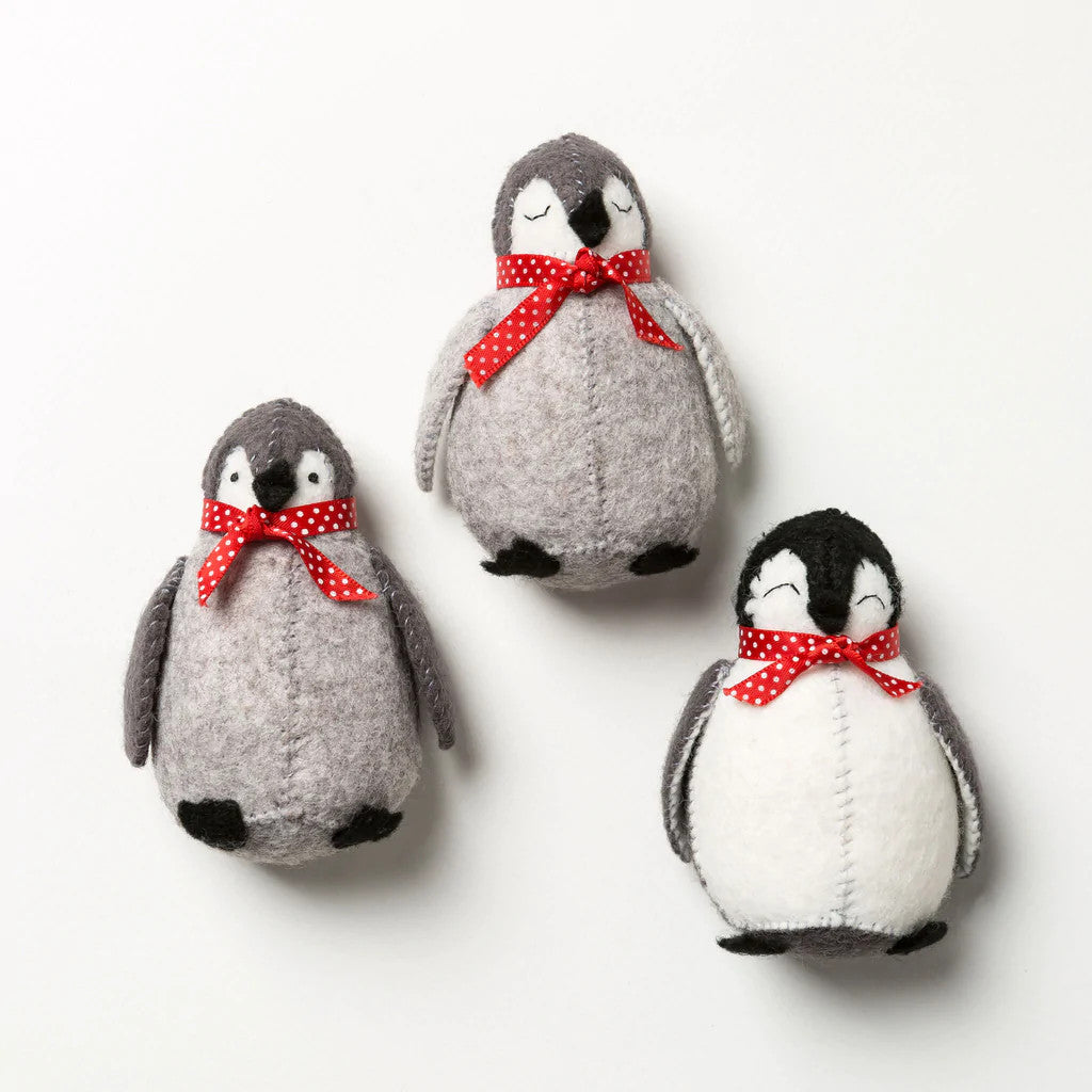 Baby Penguins Wool Mix Felt Craft Kit by Corinne Lapierre