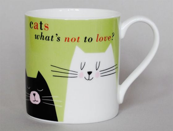 Repeat Repeat's Smile Cat Cat Green Mug