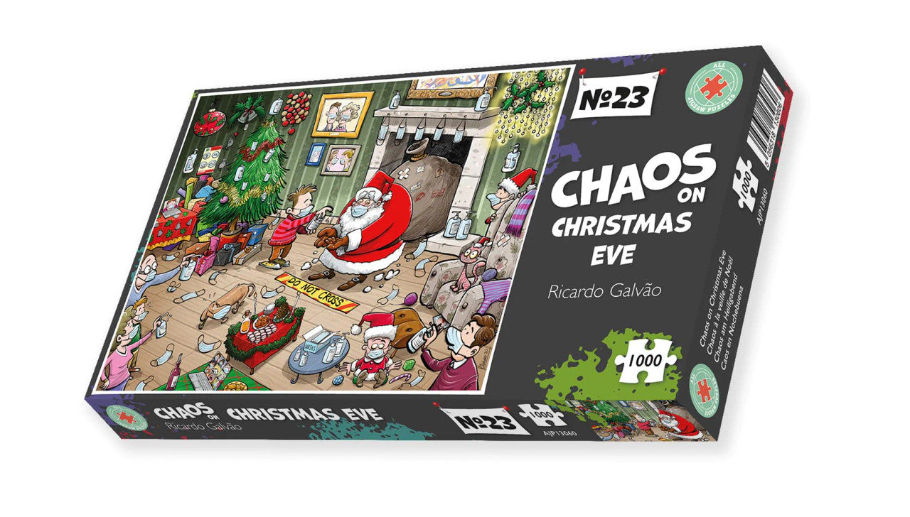 Chaos on Christmas Eve 1000 Piece Jigsaw Puzzle.