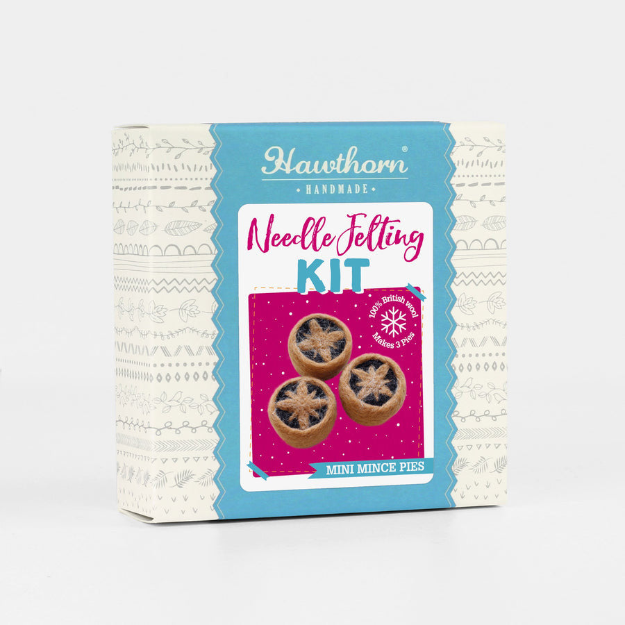 Mince Pies Mini Felting Kit by Hawthorn Handmade.