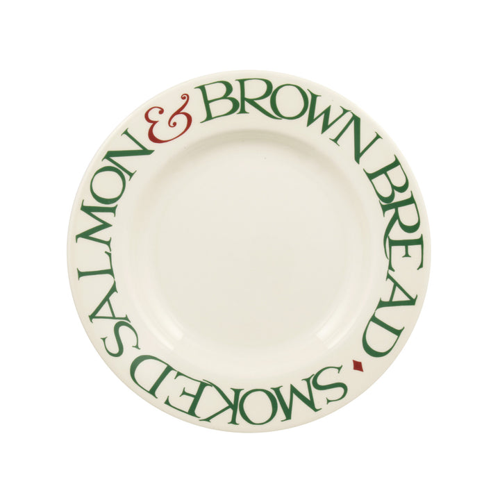 Emma Bridgewater Christmas Toast 'Peace & Love' 8 1/2 in plate.