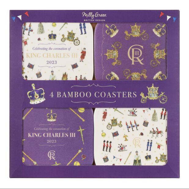 Milly Green Coronation Set of 4 Coasters