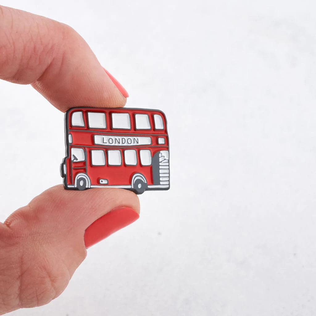 London Bus Enamel Pin Badge from Victoria Eggs.