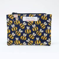 Busy Bee Flat Purse with Keyring by Poppy Treffry.