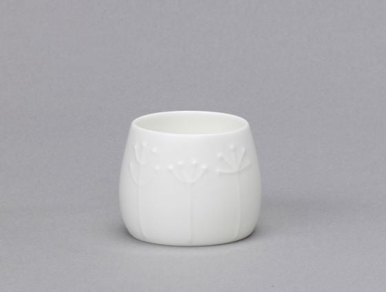 Repeat Repeat's White Bone China Tulip Sprig small sugar bowl. Made in England.