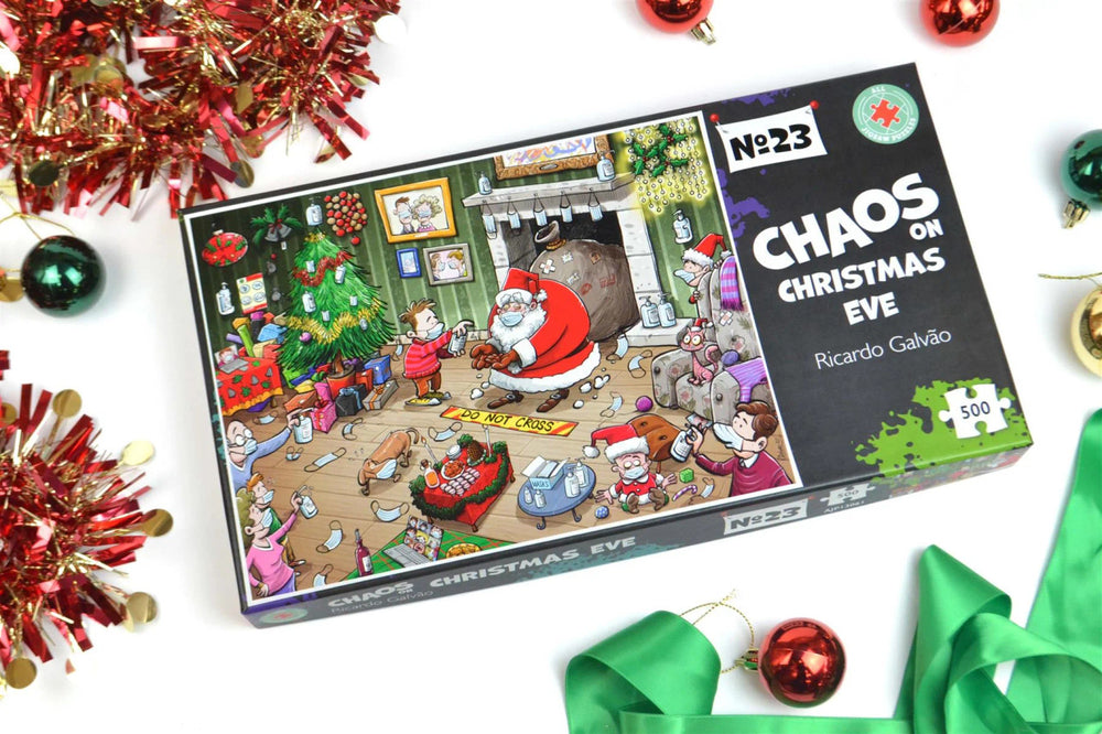 Chaos on Christmas Eve 1000 Piece Jigsaw Puzzle.