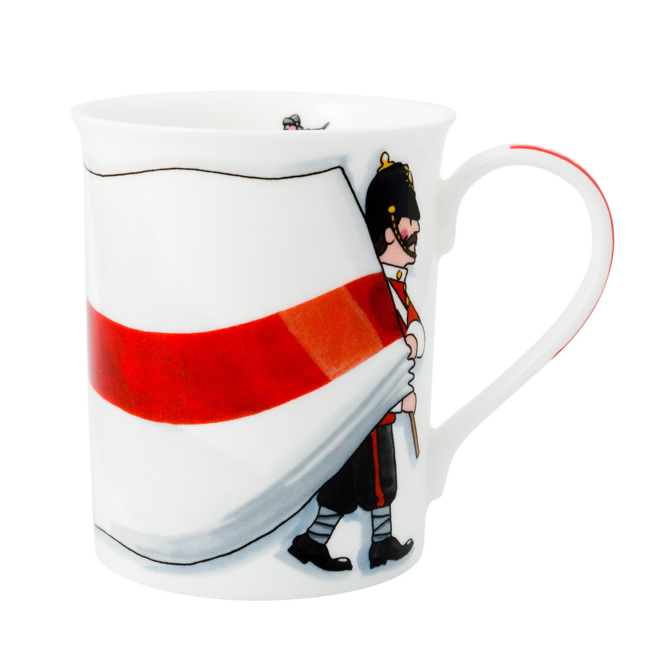 Alison Gardiner Bone China St. George's Flag mug boxed.