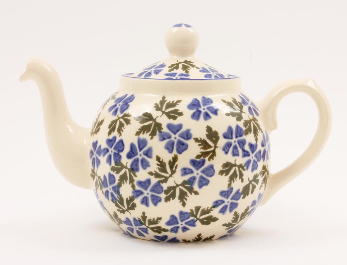 Brixton Pottery Geranium handmade pottery 2 Cup teapot