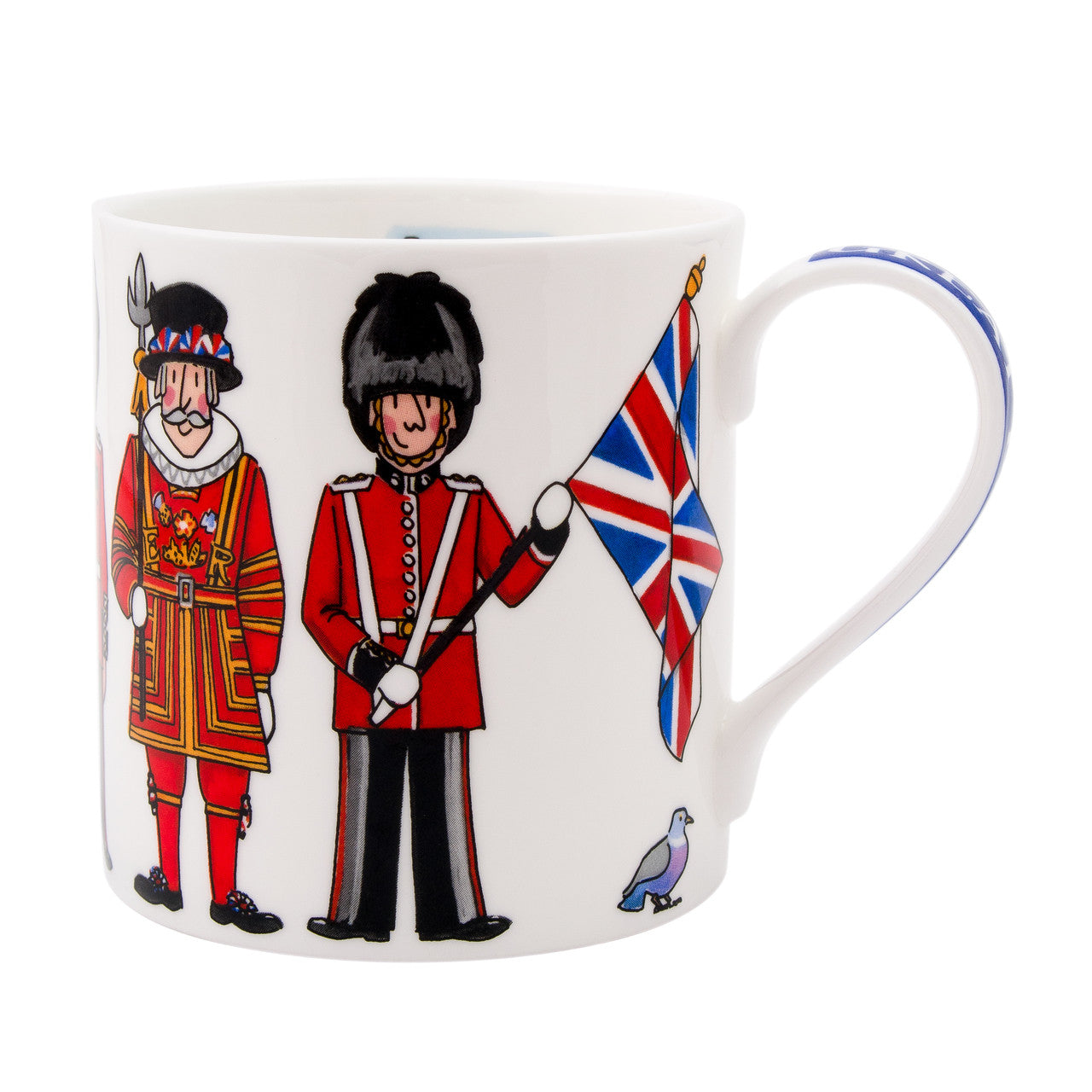 Alison Gardiner Bone China British Figures mug boxed.