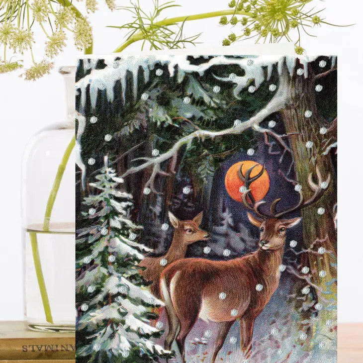 Winter Night Glitter Card by Madame Treacle.