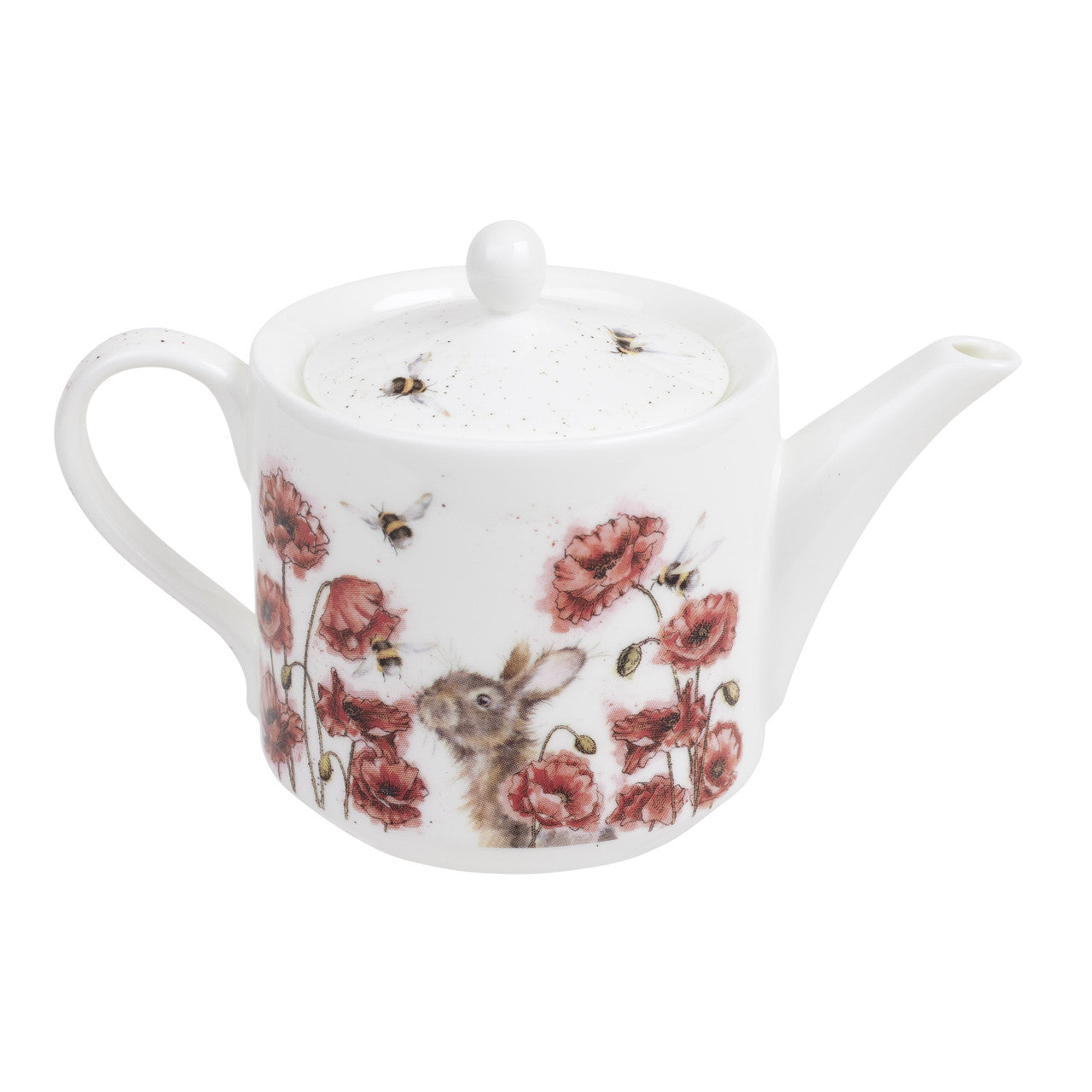 'Let it Bee' Fine Bone China Teapot in a Wrendale Design by Royal Worcester.