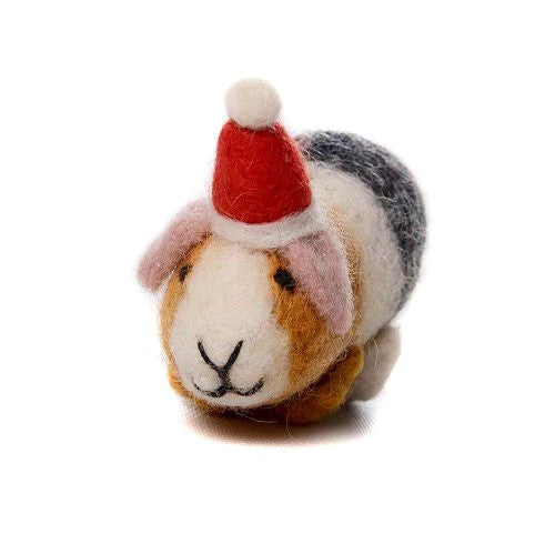 Guinea Pig in Hat Felt Decoration