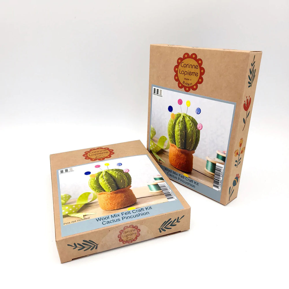 Cactus Pincushion Wool Mix Felt Craft Kit by Corinne Lapierre