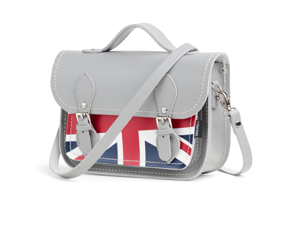 Handmade Leather Union Jack Midi Satchel by Zatchels.