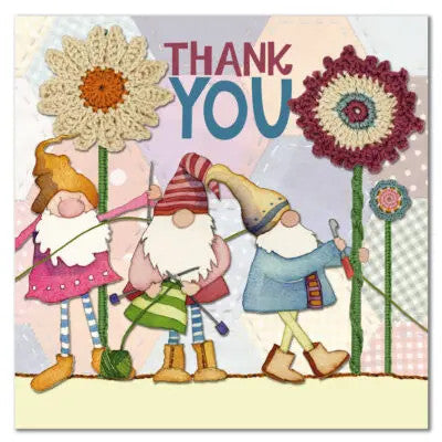 Thank You Gnomes Greetings Card by Emma Ball