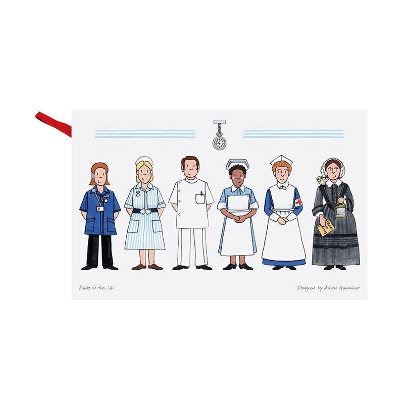 Alison Gardiner Nursing Cotton Tea Towel.