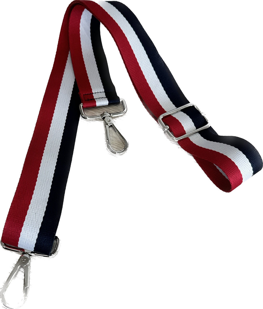 Adjustable Red, White & Blue Bag Strap