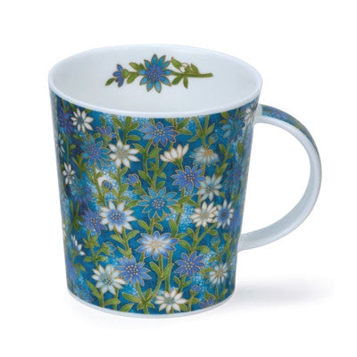 Dunoon Lomond Ophelia blue bone china mug.