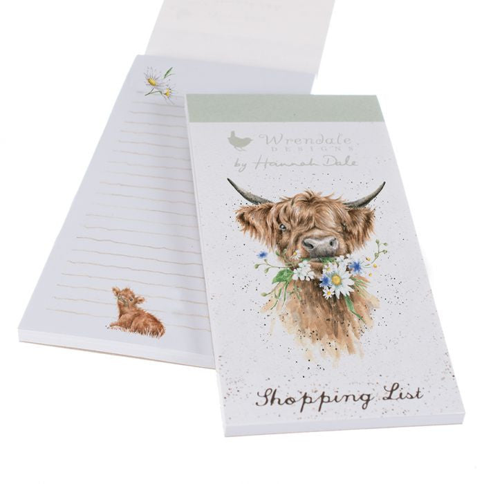 'Daisy Coo' Cow Shopping List Pad by Hannah Dale for Wrendale Designs.