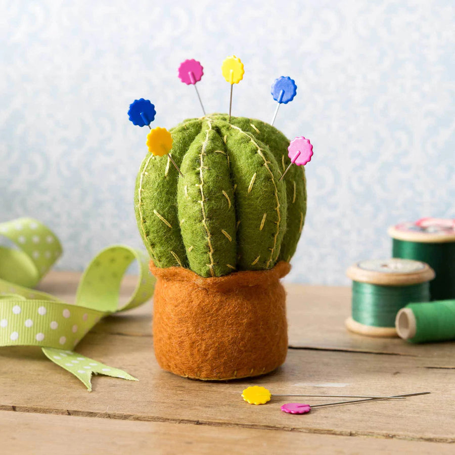Cactus Pincushion Wool Mix Felt Craft Kit by Corinne Lapierre
