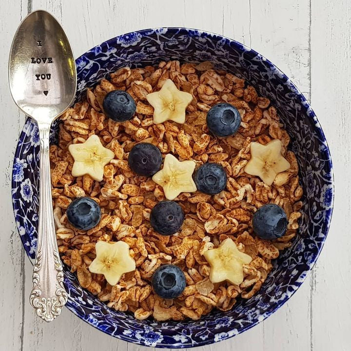 Burleigh Blue Calico Pottery Cereal Bowl