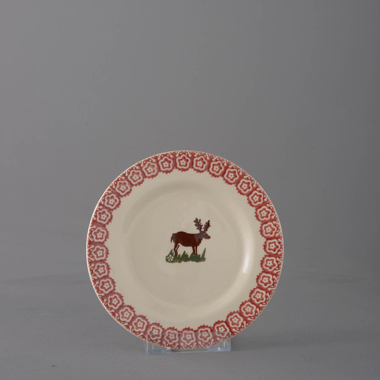 Brixton Pottery Reindeer handmade pottery 7 inch side plate
