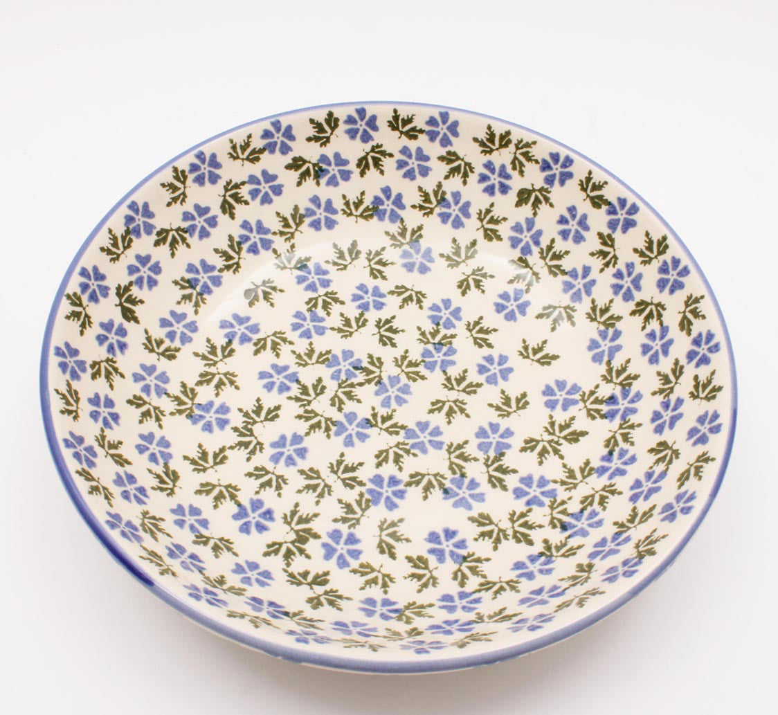 Brixton Pottery Geranium handmade pottery serving dish