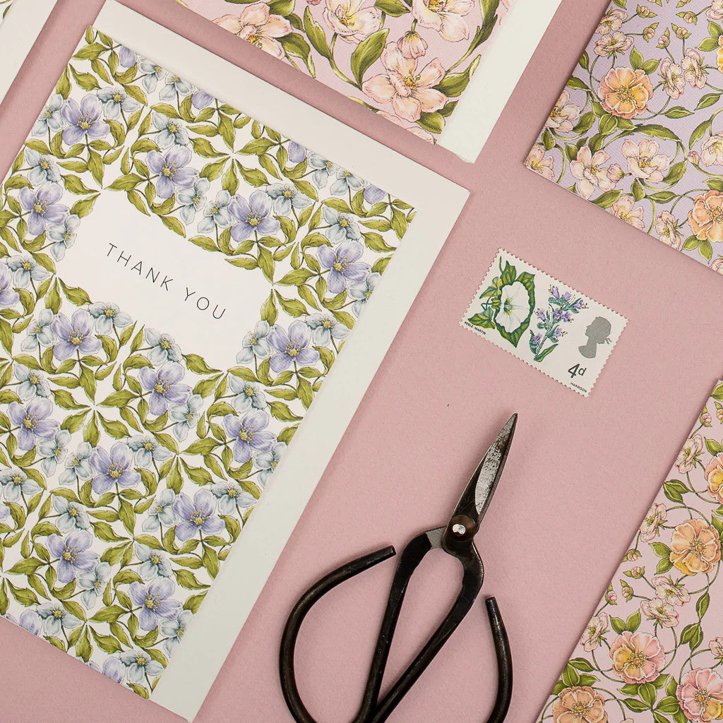 Flora Nouveau Thank You card by Catherine Lewis Design