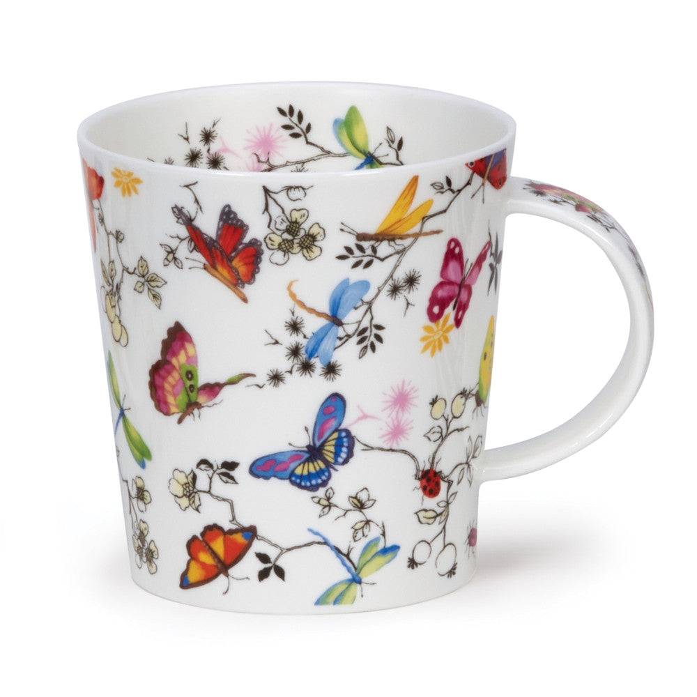 Dunoon Lomond Paradise Butterflies bone china mug.