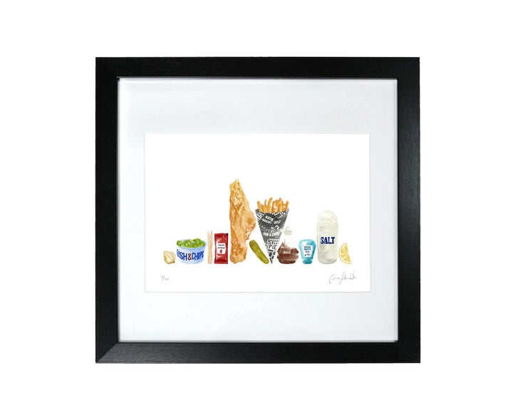 Fish & Chips Print by Corinne Alexander