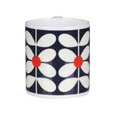 60's Stem Red Mug by Oral Kiely.