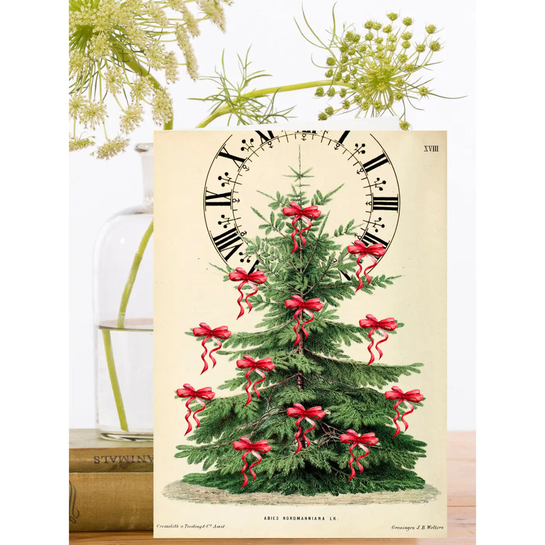 Christmas Clock Christmas Card by Madame Treacle.