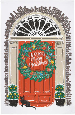 Georgian Front Door Recycled Cotton Tea Towel.