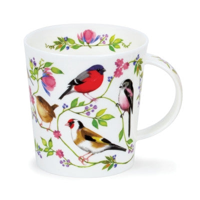 Dunoon Morning Chorus Goldfinch bone china mug.