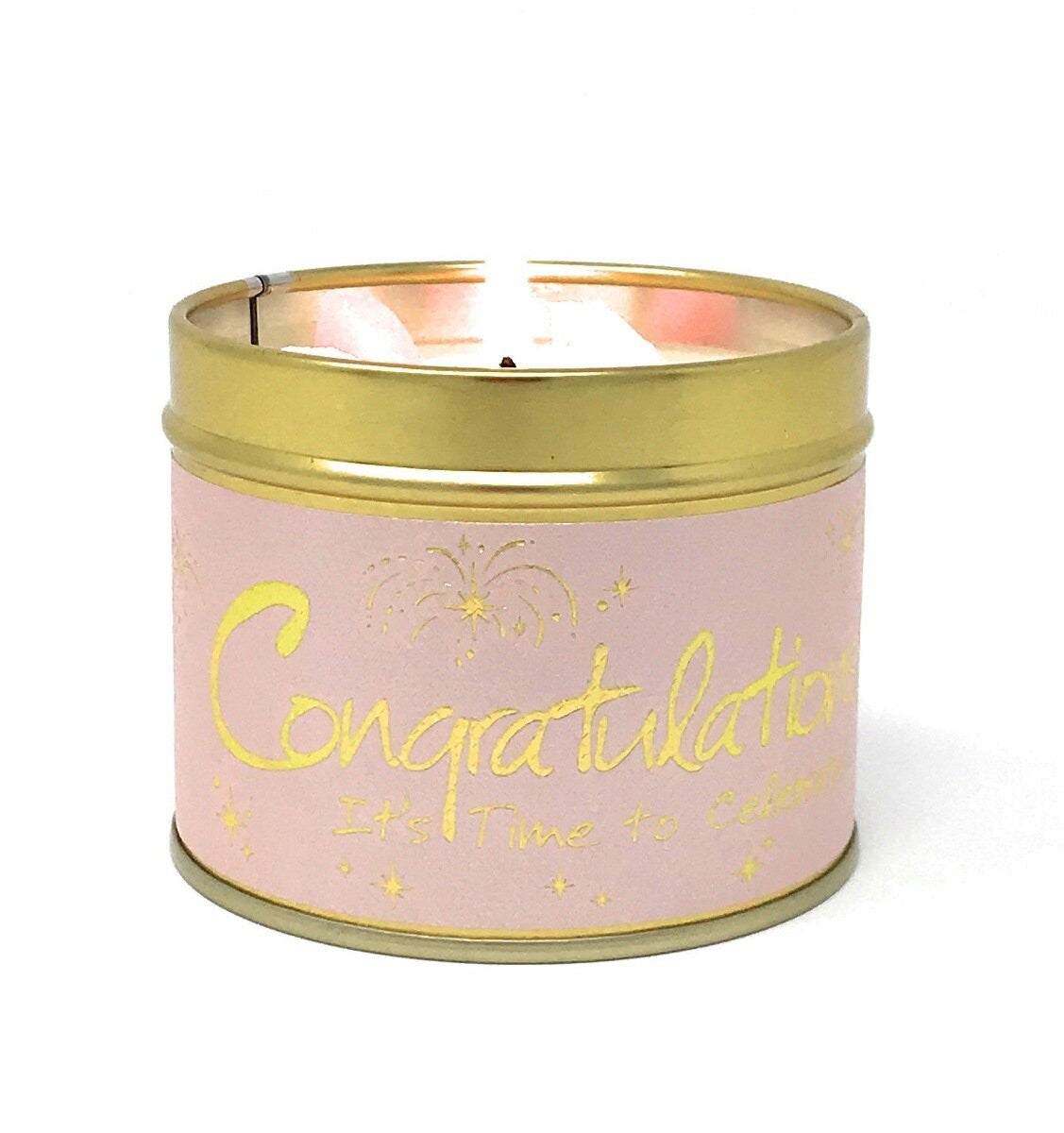 Congratulations! Scented Candle from Lily-Flame. Handmade in England