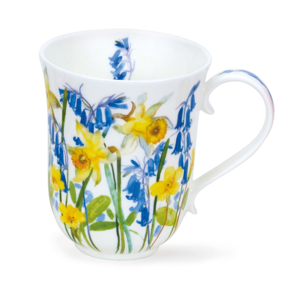 Dunoon Fine Bone China Braemar Cottage Flowers Mug - Yellow.