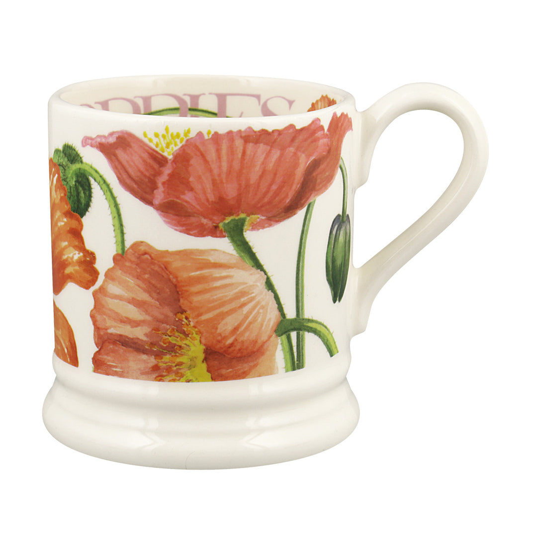 Emma Bridgewater Red Poppy hand made 1/2 pint mug