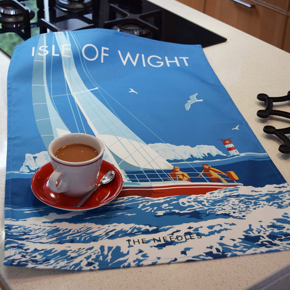 Isle of Wight - The Needles Tea Towel by Town Towels.
