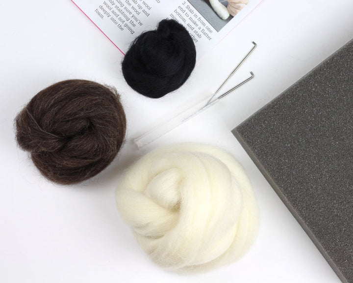Border Collie Needle Felting Kit by Hawthorn Handmade.