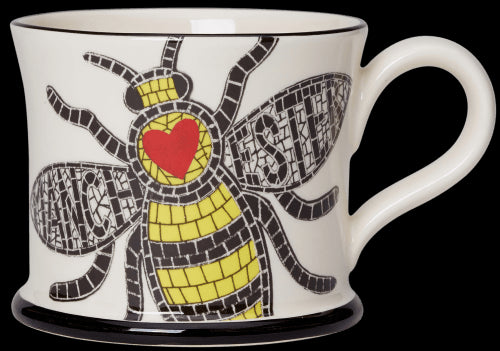 Manchester Bee' Mug by Moorland Pottery.