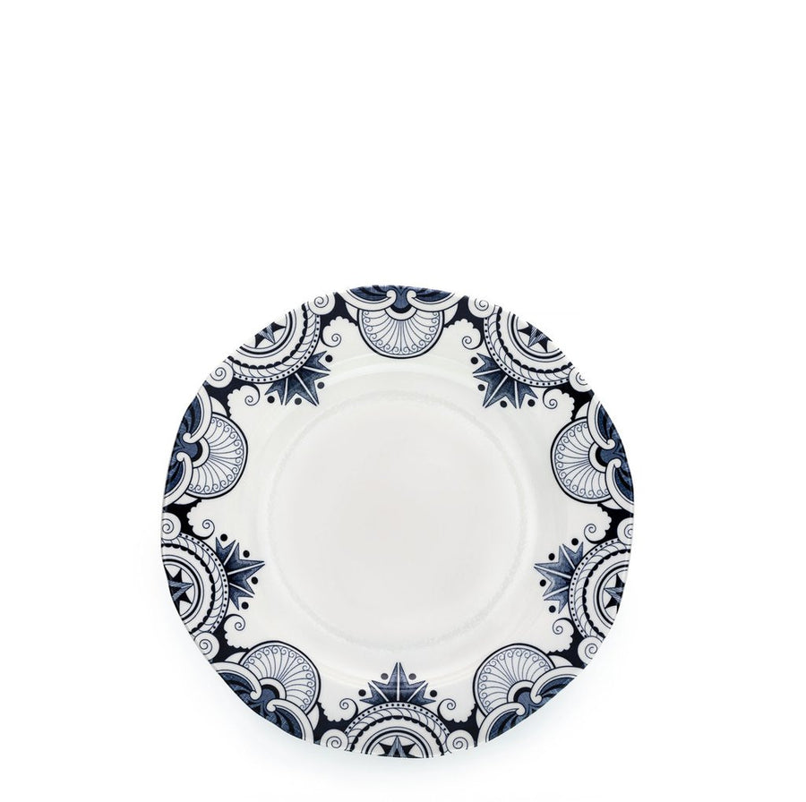 Burleigh Collection One Ink Blue Palisade Small Plate - 7 1/2 inches