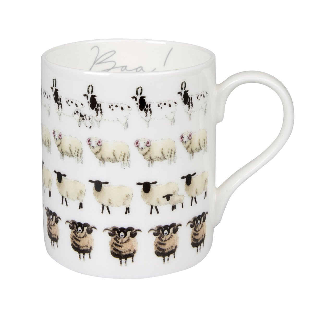 Sophie Allport bone china Sheep Baa! mug boxed.