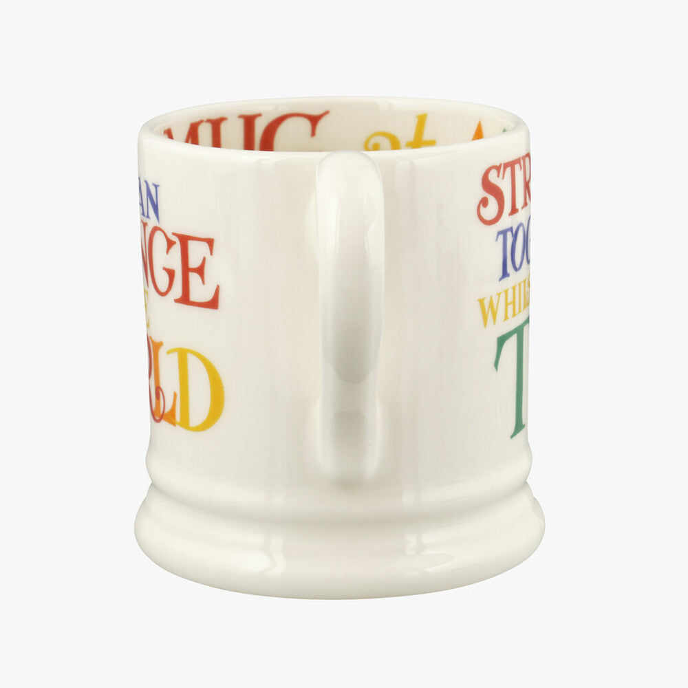 Emma Bridgewater Rainbow Toast Change The World  Half Pint Mug