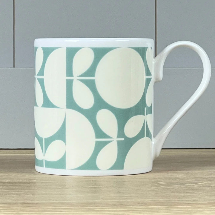 Patchwork Aqua China Mug by Oral Kiely.
