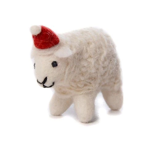 Sheep with Hat Felt Decoration