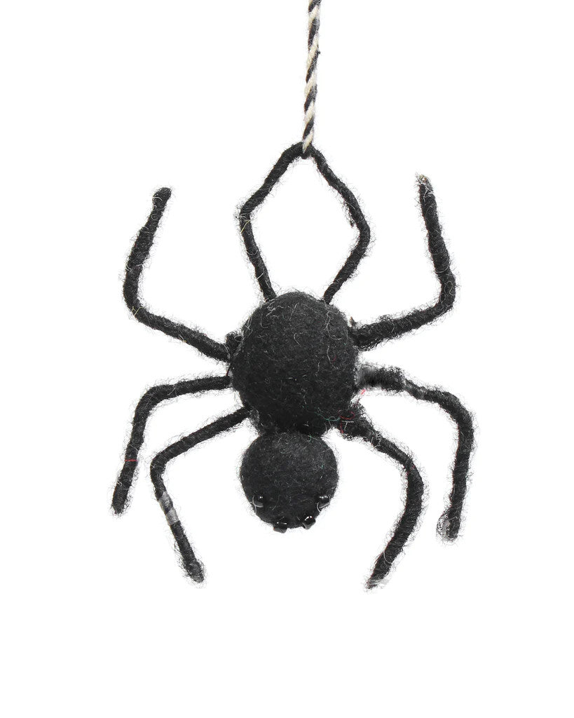 Mini Halloween Spider Felt Decoration
