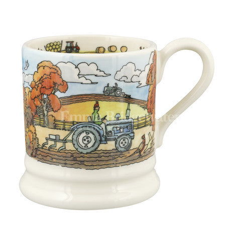Emma Bridgewater The Good Life Bailing & Ploughing Half Pint Mug. 