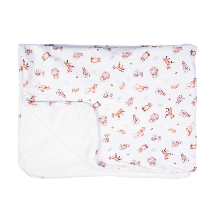 'Little Forest' Woodland Animals Baby Blanket by Wrendale Designs