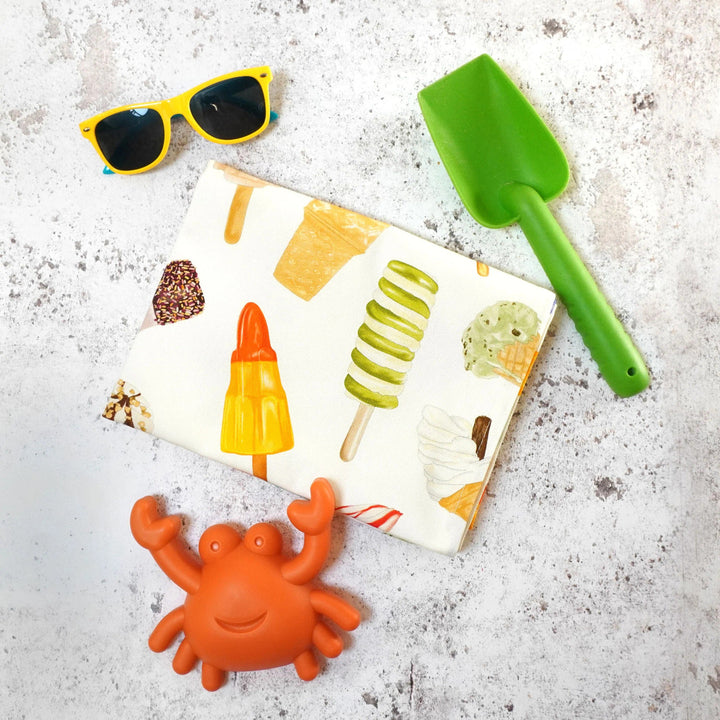 Ice Cream Cotton Tea Towel by Corinne Alexander.