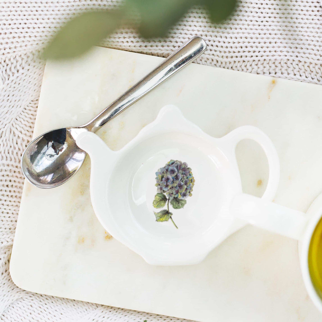 Hydrangea Bone China Tea Bag Tidy by Toasted Crumpet.